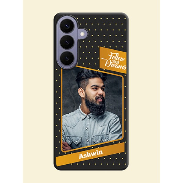 Follow Your Dreams with White Dots On Space Black Custom Soft Matte Mobile Back Cover - Samsung Galaxy S26 Plus 5G