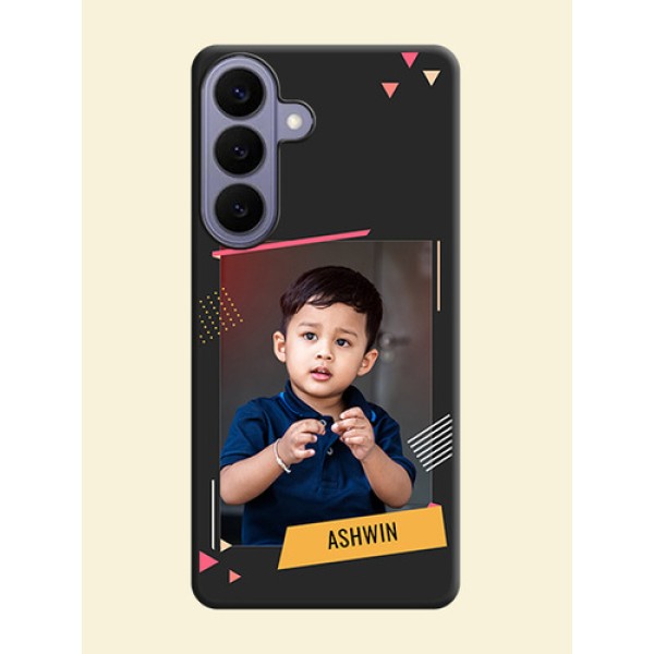 Photo Frame with Triangle Small Dots on Photo On Space Black Custom Soft Matte Mobile Back Cover - Samsung Galaxy S26 Plus 5G Photo Frame with Triangle Small Dots on Photo On Space Black Custom Soft Matte Mobile Back Cover - Samsung Galaxy S26 Plus 5G