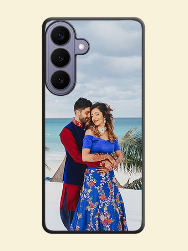 Full Single Pic Upload On Space Black Custom Soft Matte Mobile Back Cover - Samsung Galaxy S26 Plus 5G