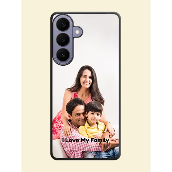 Full Single Pic Upload With Text On Space Black Custom Soft Matte Mobile Back Cover - Samsung Galaxy S26 Plus 5G Full Single Pic Upload With Text On Space Black Custom Soft Matte Mobile Back Cover - Samsung Galaxy S26 Plus 5G