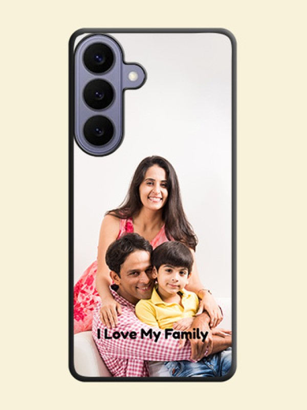 Full Single Pic Upload With Text On Space Black Custom Soft Matte Mobile Back Cover - Samsung Galaxy S26 Plus 5G