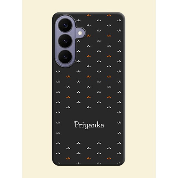 Simple Pattern With Custom Text On Space Black Custom Soft Matte Mobile Back Cover - Samsung Galaxy S26 Plus 5G Simple Pattern With Custom Text On Space Black Custom Soft Matte Mobile Back Cover - Samsung Galaxy S26 Plus 5G