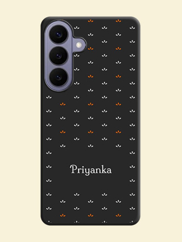 Simple Pattern With Custom Text On Space Black Custom Soft Matte Mobile Back Cover - Samsung Galaxy S26 Plus 5G