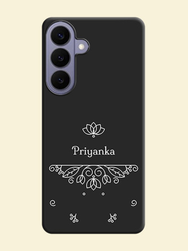 Lotus Garden Custom Text On Space Black Custom Soft Matte Mobile Back Cover - Samsung Galaxy S26 Plus 5G