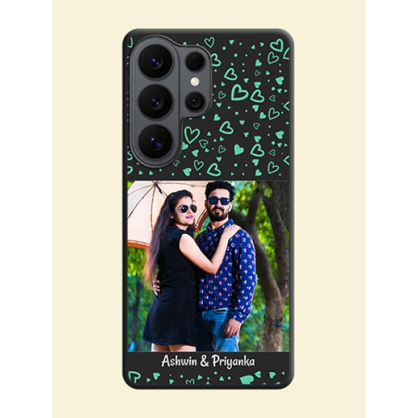 Sea Green Indefinite Love Pattern on Photo On Space Black Custom Soft Matte Mobile Back Cover - Samsung Galaxy S26 Ultra 5G Sea Green Indefinite Love Pattern on Photo On Space Black Custom Soft Matte Mobile Back Cover - Samsung Galaxy S26 Ultra 5G