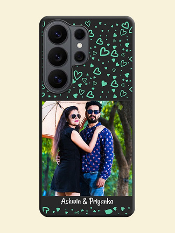 Sea Green Indefinite Love Pattern on Photo On Space Black Custom Soft Matte Mobile Back Cover - Samsung Galaxy S26 Ultra 5G