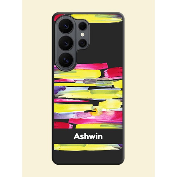 Brush Coloured On Space Black Custom Soft Matte Mobile Back Cover - Samsung Galaxy S26 Ultra 5G Brush Coloured On Space Black Custom Soft Matte Mobile Back Cover - Samsung Galaxy S26 Ultra 5G