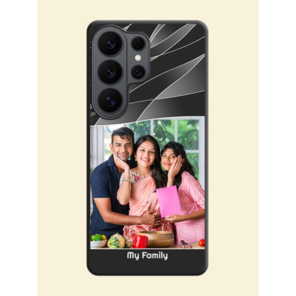 Mixed Wave Lines on Photo On Space Black Custom Soft Matte Mobile Back Cover - Samsung Galaxy S26 Ultra 5G Mixed Wave Lines on Photo On Space Black Custom Soft Matte Mobile Back Cover - Samsung Galaxy S26 Ultra 5G