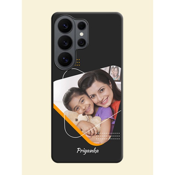 Yellow Triangle on Photo On Space Black Custom Soft Matte Mobile Back Cover - Samsung Galaxy S26 Ultra 5G Yellow Triangle on Photo On Space Black Custom Soft Matte Mobile Back Cover - Samsung Galaxy S26 Ultra 5G