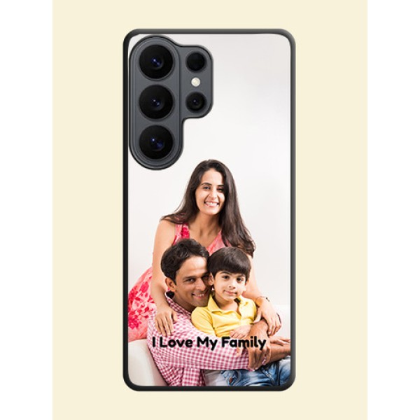 Full Single Pic Upload With Text On Space Black Custom Soft Matte Mobile Back Cover - Samsung Galaxy S26 Ultra 5G Full Single Pic Upload With Text On Space Black Custom Soft Matte Mobile Back Cover - Samsung Galaxy S26 Ultra 5G
