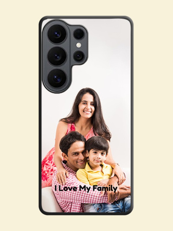 Full Single Pic Upload With Text On Space Black Custom Soft Matte Mobile Back Cover - Samsung Galaxy S26 Ultra 5G