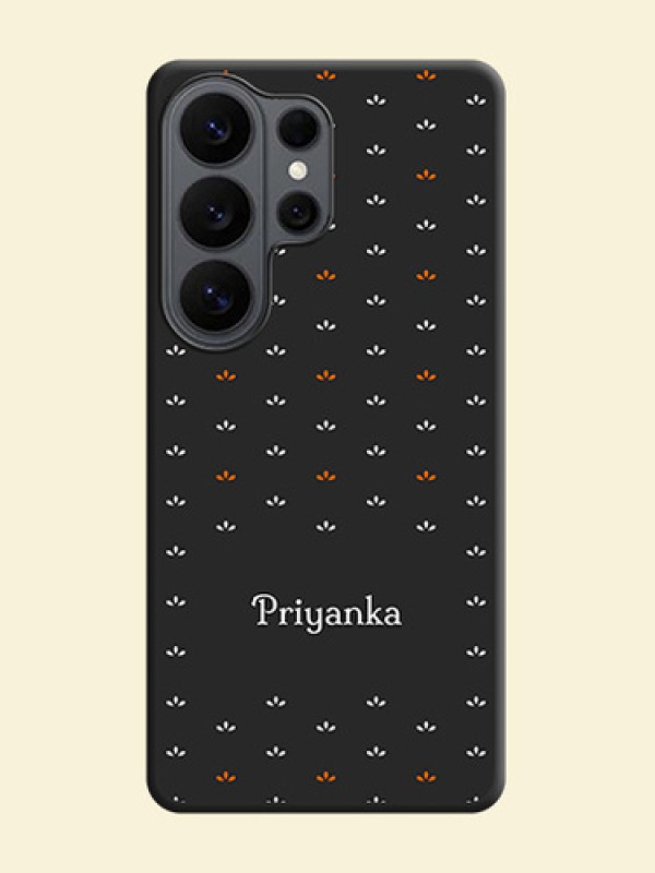 Simple Pattern With Custom Text On Space Black Custom Soft Matte Mobile Back Cover - Samsung Galaxy S26 Ultra 5G