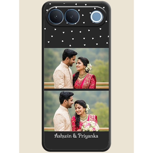 Miniature Love Symbols with Name On Space Black Custom Soft Matte Mobile Back Cover - Vivo S2 5G Miniature Love Symbols with Name On Space Black Custom Soft Matte Mobile Back Cover - Vivo S2 5G