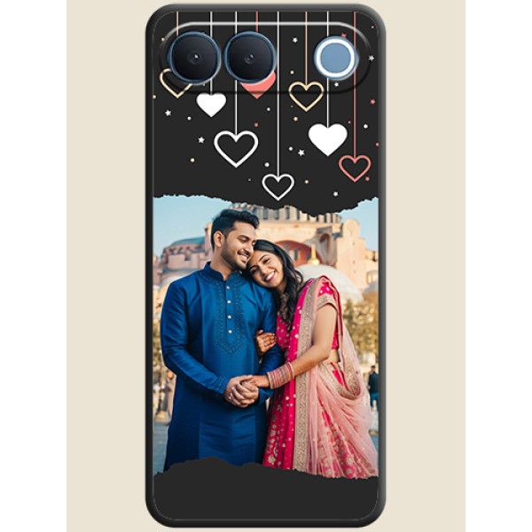 Love Hangings with Splash Wave Picture On Space Black Custom Soft Matte Mobile Back Cover - Vivo S2 5G Love Hangings with Splash Wave Picture On Space Black Custom Soft Matte Mobile Back Cover - Vivo S2 5G