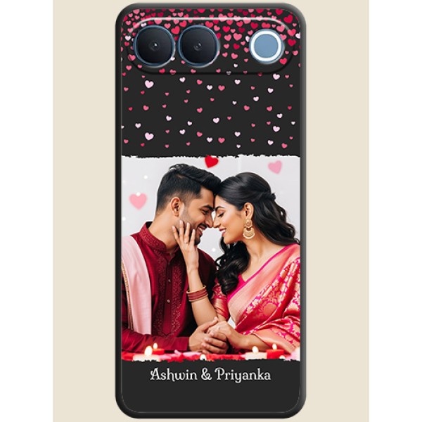 Fall in Love with Your Partner on Photo On Space Black Custom Soft Matte Mobile Back Cover - Vivo S2 5G Fall in Love with Your Partner on Photo On Space Black Custom Soft Matte Mobile Back Cover - Vivo S2 5G
