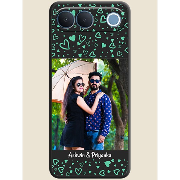 Sea Green Indefinite Love Pattern on Photo On Space Black Custom Soft Matte Mobile Back Cover - Vivo S2 5G Sea Green Indefinite Love Pattern on Photo On Space Black Custom Soft Matte Mobile Back Cover - Vivo S2 5G