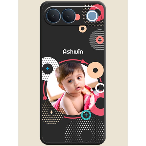 Multicoloured Round Image On Space Black Custom Soft Matte Mobile Back Cover - Vivo S2 5G Multicoloured Round Image On Space Black Custom Soft Matte Mobile Back Cover - Vivo S2 5G