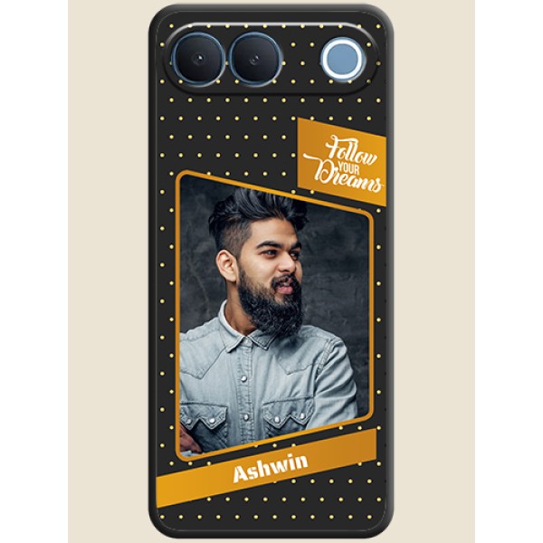 Follow Your Dreams with White Dots On Space Black Custom Soft Matte Mobile Back Cover - Vivo S2 5G Follow Your Dreams with White Dots On Space Black Custom Soft Matte Mobile Back Cover - Vivo S2 5G