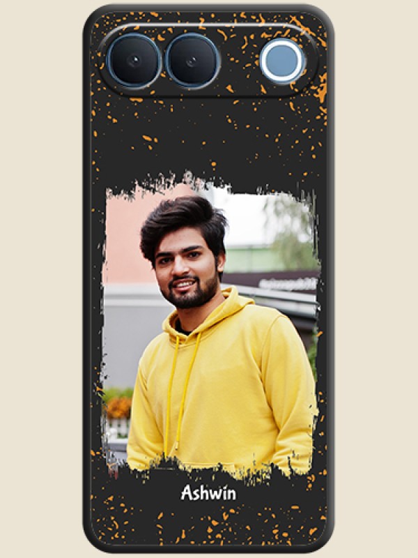 Spray Free Design on Photo On Space Black Custom Soft Matte Mobile Back Cover - Vivo S2 5G
