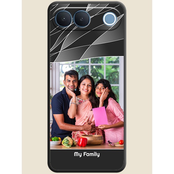 Mixed Wave Lines on Photo On Space Black Custom Soft Matte Mobile Back Cover - Vivo S2 5G Mixed Wave Lines on Photo On Space Black Custom Soft Matte Mobile Back Cover - Vivo S2 5G
