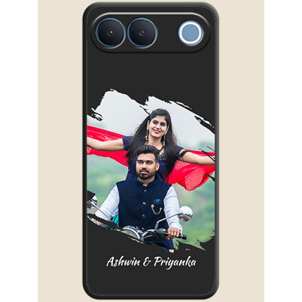 Grunge Brush Strokes on Photo On Space Black Custom Soft Matte Mobile Back Cover - Vivo S2 5G Grunge Brush Strokes on Photo On Space Black Custom Soft Matte Mobile Back Cover - Vivo S2 5G