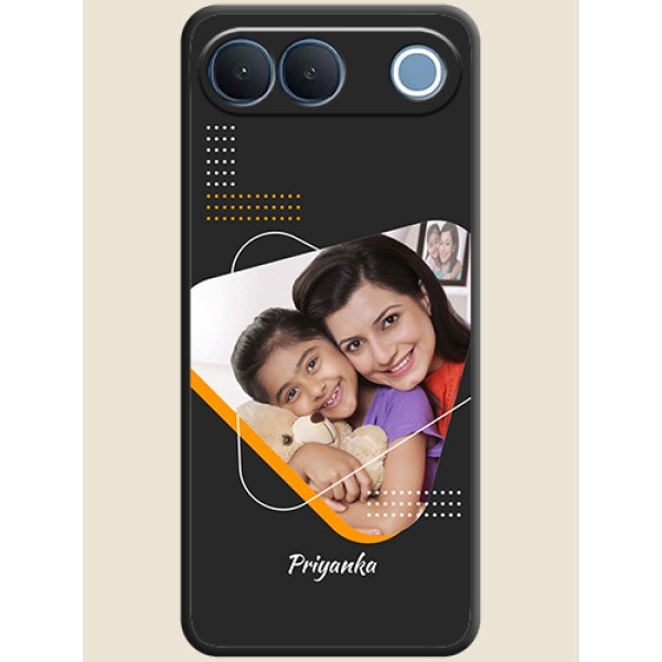 Yellow Triangle on Photo On Space Black Custom Soft Matte Mobile Back Cover - Vivo S2 5G Yellow Triangle on Photo On Space Black Custom Soft Matte Mobile Back Cover - Vivo S2 5G
