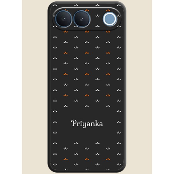 Simple Pattern With Custom Text On Space Black Custom Soft Matte Mobile Back Cover - Vivo S2 5G Simple Pattern With Custom Text On Space Black Custom Soft Matte Mobile Back Cover - Vivo S2 5G