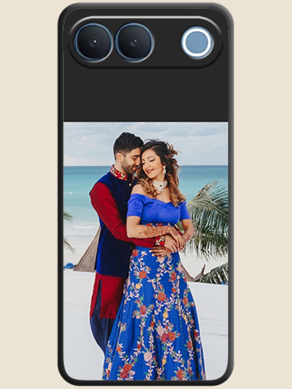 Image Upload With Space Black Color On Custom Soft Matte Mobile Back Cover - Vivo S2 5G