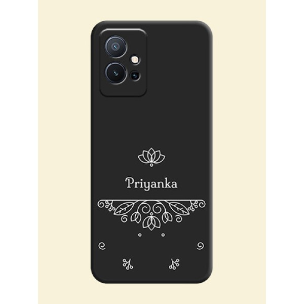 Lotus Garden Custom Text On Space Black Personalized Soft Matte Phone Covers -Vivo T1 5G Lotus Garden Custom Text On Space Black Personalized Soft Matte Phone Covers -Vivo T1 5G