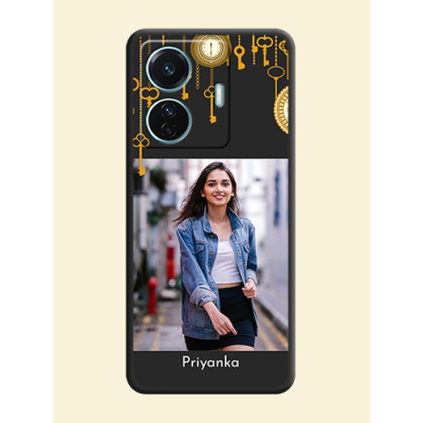 Decorative Design with Text on Space Black Custom Soft Matte Back Cover - Vivo T1 Pro 5G Decorative Design with Text on Space Black Custom Soft Matte Back Cover - Vivo T1 Pro 5G