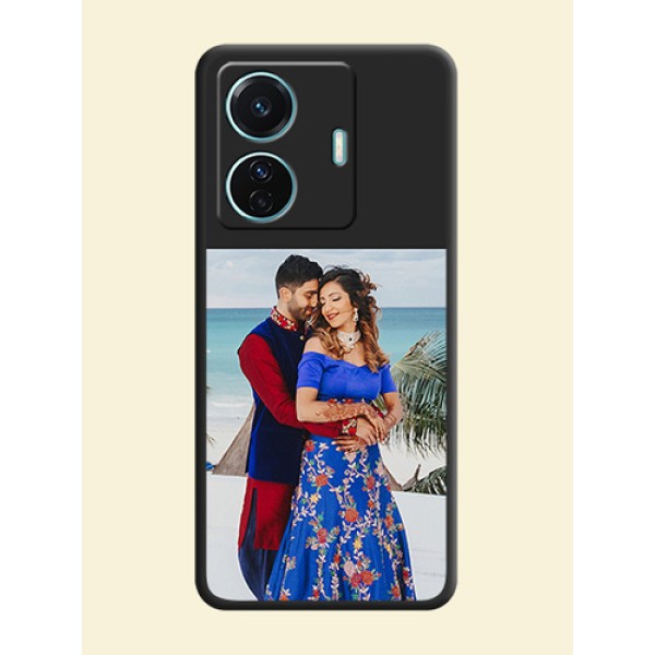 Image Upload With Space Black Color On Custom Soft Matte Mobile Back Cover - Vivo T1 Pro 5G Image Upload With Space Black Color On Custom Soft Matte Mobile Back Cover - Vivo T1 Pro 5G