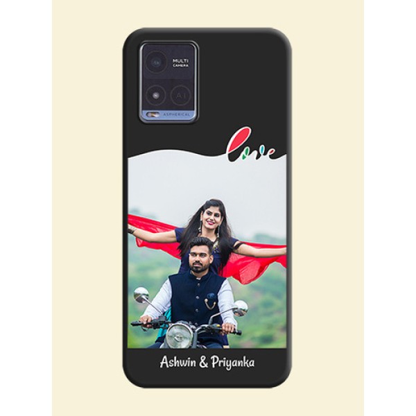 Fall in Love Pattern with Picture on Photo on Space Black Soft Matte Mobile Case - Vivo T1x Fall in Love Pattern with Picture on Photo on Space Black Soft Matte Mobile Case - Vivo T1x