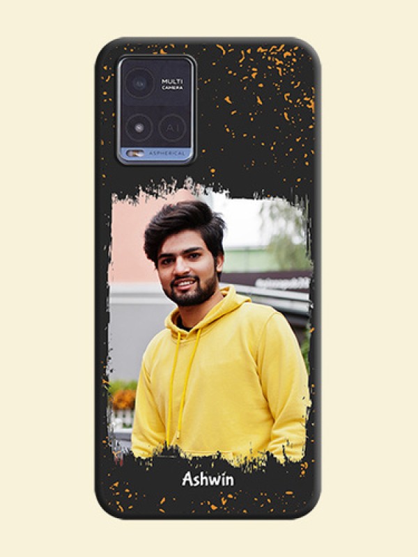 Spray Free Design on Photo on Space Black Soft Matte Phone Cover - Vivo T1x