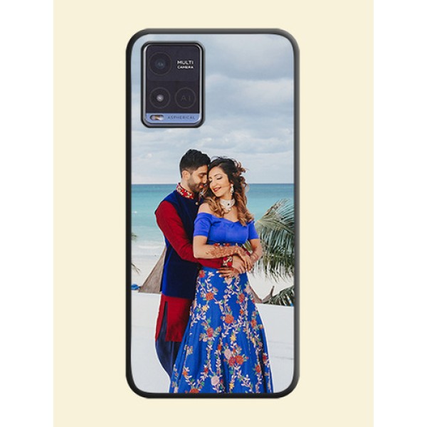Full Single Pic Upload On Space Black Personalized Soft Matte Phone Covers -Vivo T1X Full Single Pic Upload On Space Black Personalized Soft Matte Phone Covers -Vivo T1X