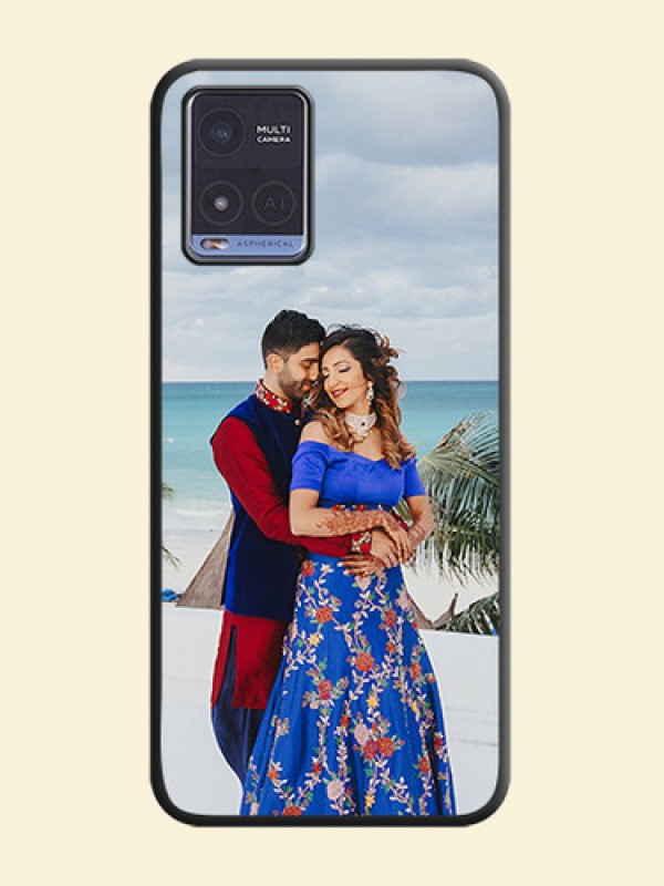 Full Single Pic Upload On Space Black Personalized Soft Matte Phone Covers -Vivo T1X