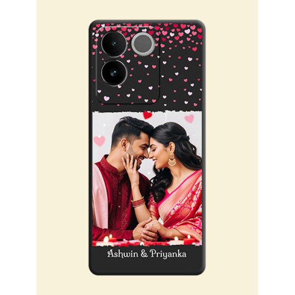 Fall in Love with Your Partner on Photo On Space Black Custom Soft Matte Mobile Back Cover - Vivo T2 Pro 5G Fall in Love with Your Partner on Photo On Space Black Custom Soft Matte Mobile Back Cover - Vivo T2 Pro 5G
