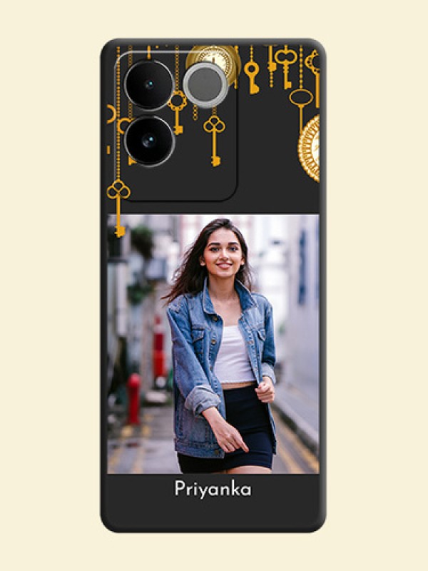 Decorative Design with Text On Space Black Custom Soft Matte Mobile Back Cover - Vivo T2 Pro 5G