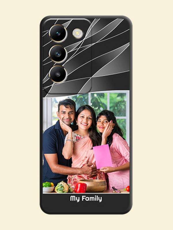 Mixed Wave Lines - Photo on Space Black Soft Matte Mobile Cover - Vivo T3 5G