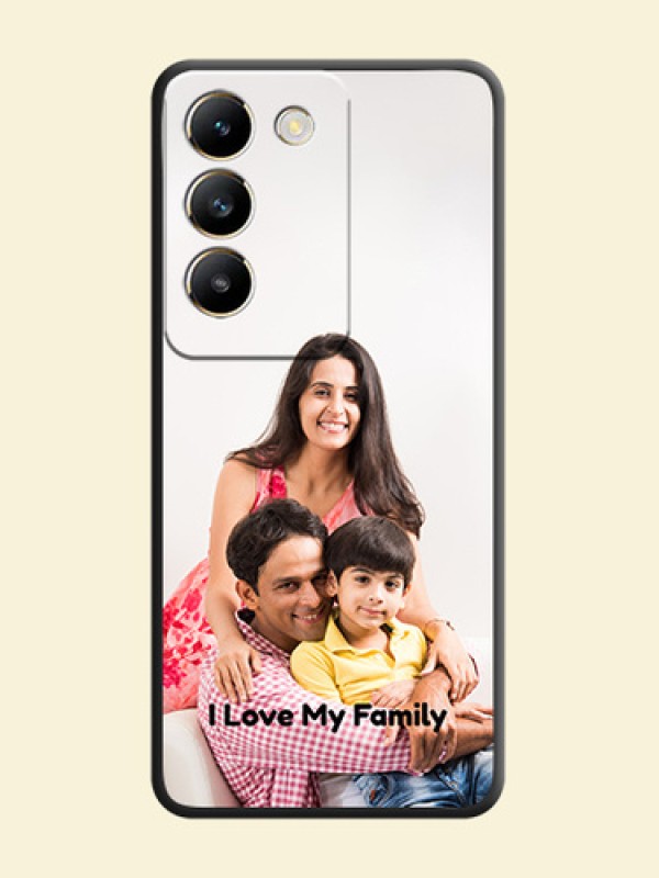 Full Single Pic Upload With Text On Space Black Personalized Soft Matte Phone Covers - Vivo T3 5G