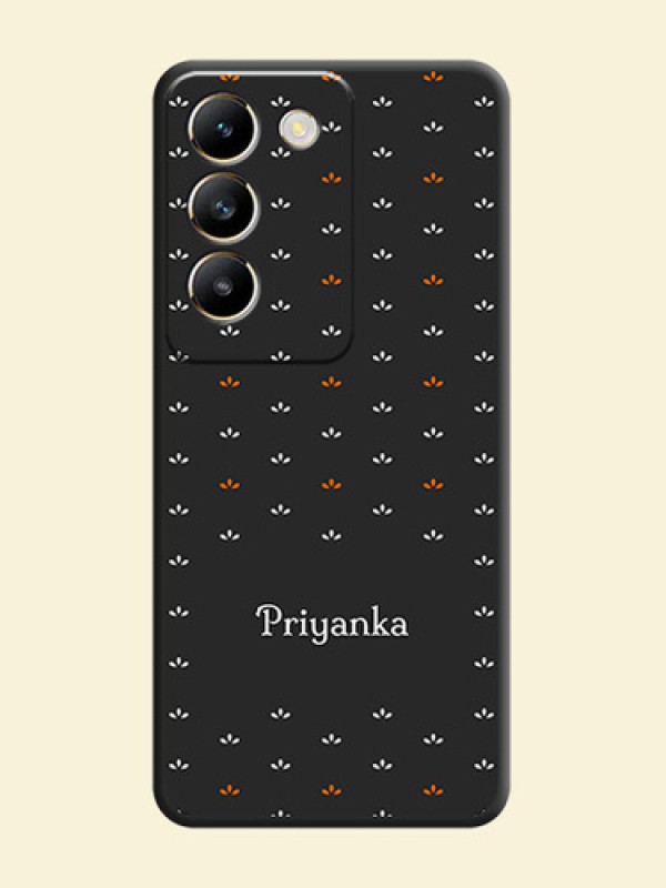 Simple Pattern With Custom Text On Space Black Personalized Soft Matte Phone Covers - Vivo T3 5G