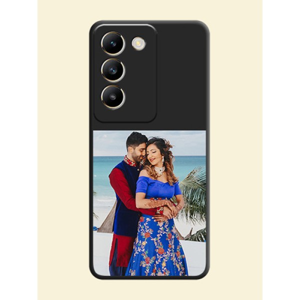 Image Upload With Space Black Color On Custom Soft Matte Mobile Back Cover - Vivo T3 5G Image Upload With Space Black Color On Custom Soft Matte Mobile Back Cover - Vivo T3 5G