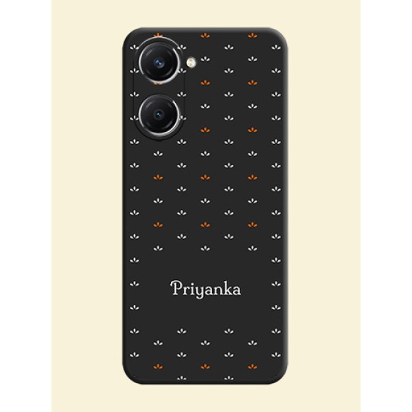 Simple Pattern With Custom Text On Space Black Custom Soft Matte Mobile Back Cover - Vivo T3 Lite 5G Simple Pattern With Custom Text On Space Black Custom Soft Matte Mobile Back Cover - Vivo T3 Lite 5G