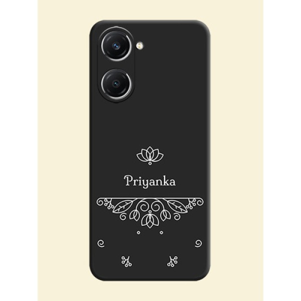 Lotus Garden Custom Text On Space Black Custom Soft Matte Mobile Back Cover - Vivo T3 Lite 5G Lotus Garden Custom Text On Space Black Custom Soft Matte Mobile Back Cover - Vivo T3 Lite 5G