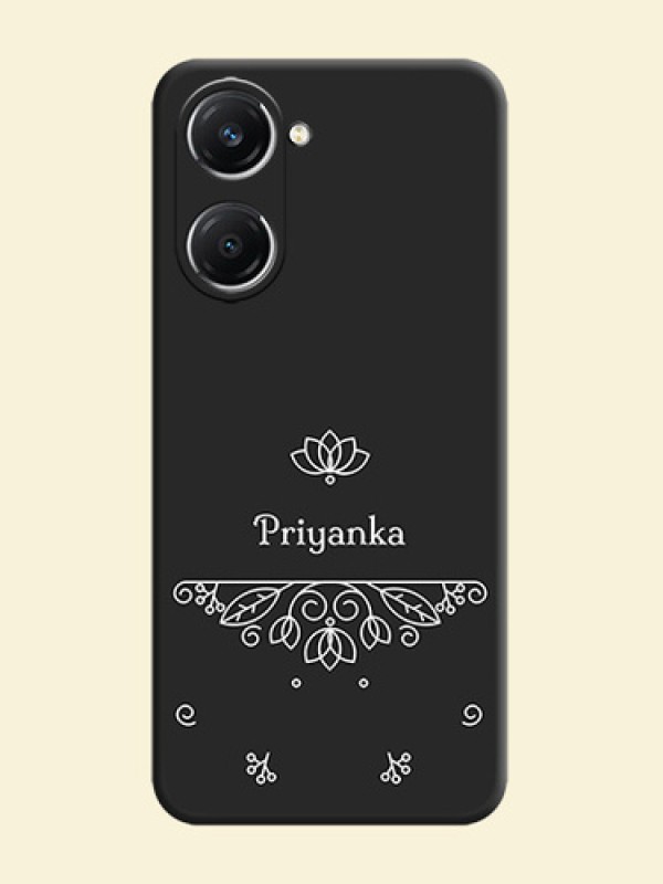 Lotus Garden Custom Text On Space Black Custom Soft Matte Mobile Back Cover - Vivo T3 Lite 5G