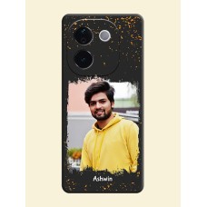 Spray Free Design on Photo On Space Black Custom Soft Matte Mobile Back Cover - Vivo T3 Pro 5G