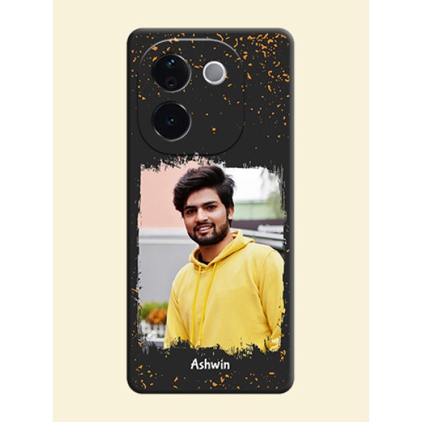 Spray Free Design on Photo On Space Black Custom Soft Matte Mobile Back Cover - Vivo T3 Pro 5G Spray Free Design on Photo On Space Black Custom Soft Matte Mobile Back Cover - Vivo T3 Pro 5G