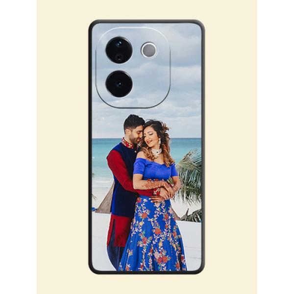 Full Single Pic Upload On Space Black Custom Soft Matte Mobile Back Cover - Vivo T3 Pro 5G Full Single Pic Upload On Space Black Custom Soft Matte Mobile Back Cover - Vivo T3 Pro 5G