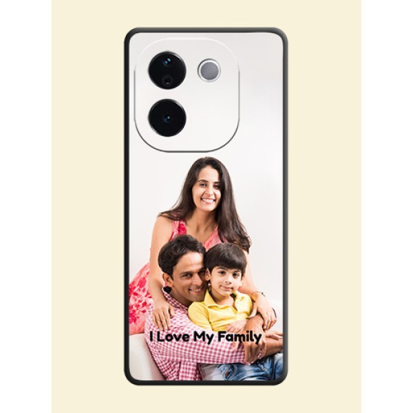 Full Single Pic Upload With Text On Space Black Custom Soft Matte Mobile Back Cover - Vivo T3 Pro 5G Full Single Pic Upload With Text On Space Black Custom Soft Matte Mobile Back Cover - Vivo T3 Pro 5G