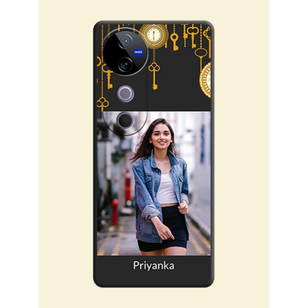 Decorative Design with Text On Space Black Custom Soft Matte Mobile Back Cover - Vivo T3 Ultra