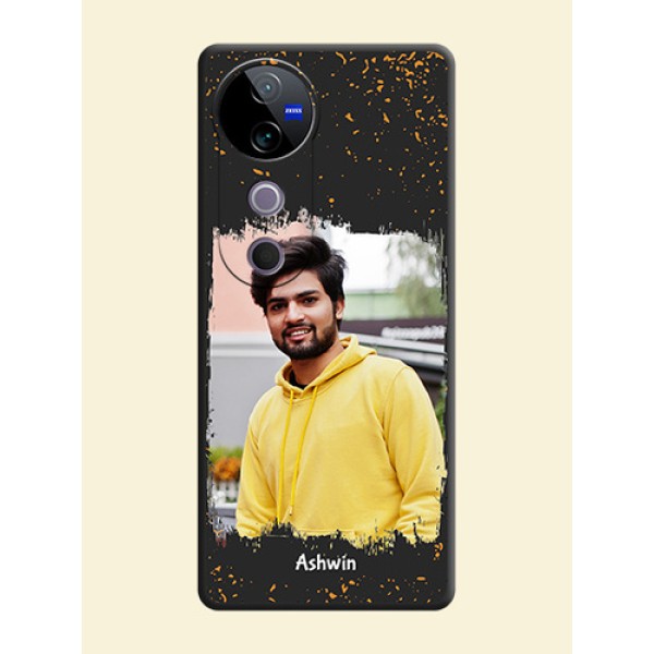 Spray Free Design on Photo On Space Black Custom Soft Matte Mobile Back Cover - Vivo T3 Ultra Spray Free Design on Photo On Space Black Custom Soft Matte Mobile Back Cover - Vivo T3 Ultra